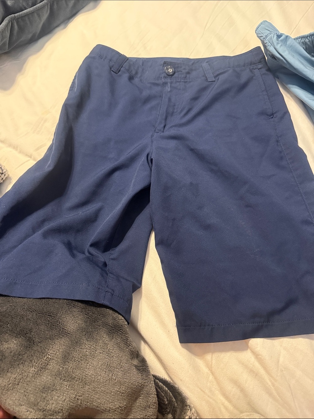 Under Armour Boys Navy Blue Athletic Shorts